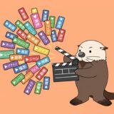 カチンコから動画のキーワードが飛び出すラッコ