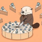 ネットワーク図のケーキを均等に切り分けるラッコ