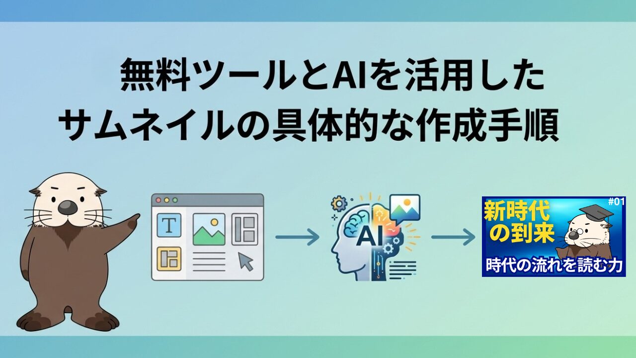 無料ツールとAIを活用したサムネイルの具体的な作成手順