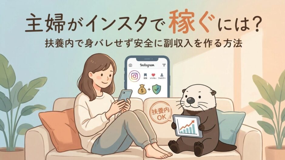 主婦がインスタで稼ぐには？扶養内で身バレせず安全に副収入を作る方法