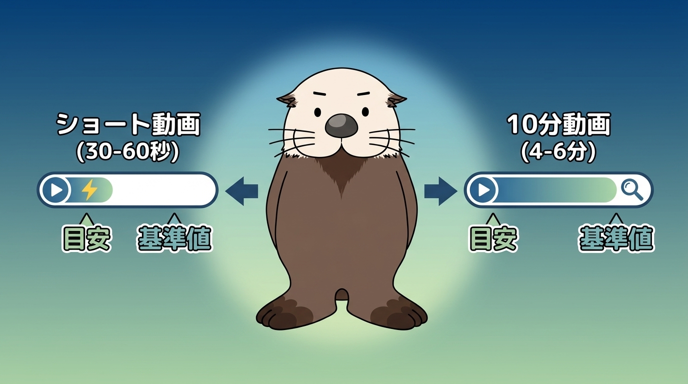 動画の尺別 平均視聴時間の目安