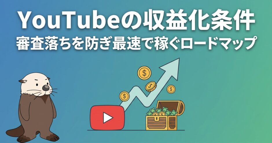 YouTube収益化の条件と最速ロードマップを解説するアイキャッチ