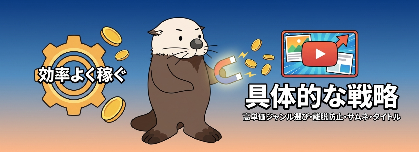 効率よく稼ぐ戦略を示すアイキャッチ