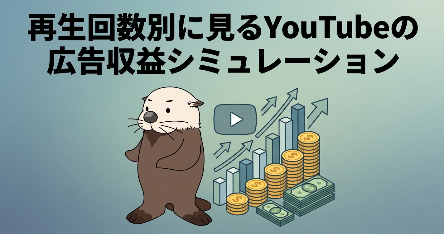再生回数別のYouTube収入シミュレーション