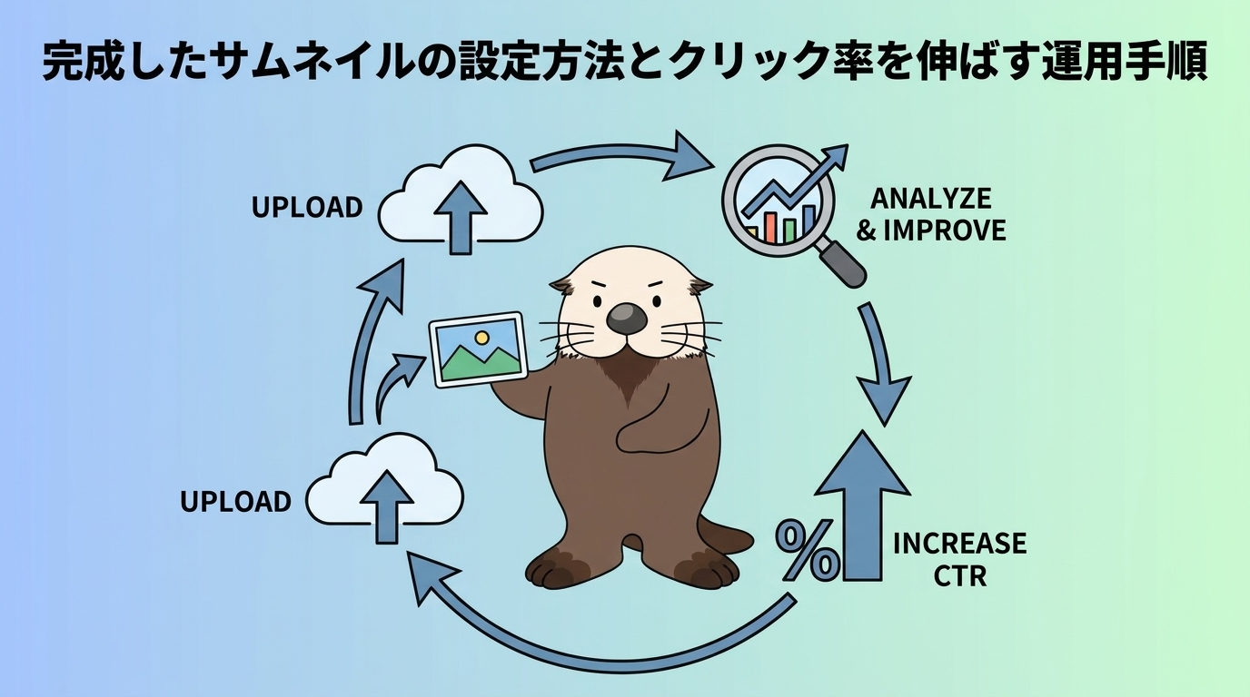 サムネイルの設定と運用手順を示すアイキャッチ