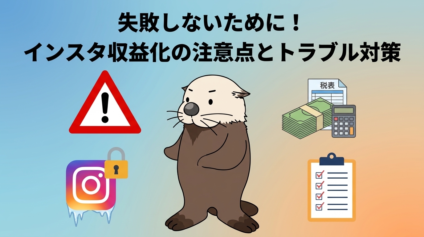 インスタ収益化の注意点とトラブル対策