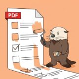 PDF書類にローラーで記入欄やチェックボックスを描き込む塗装職人ラッコ