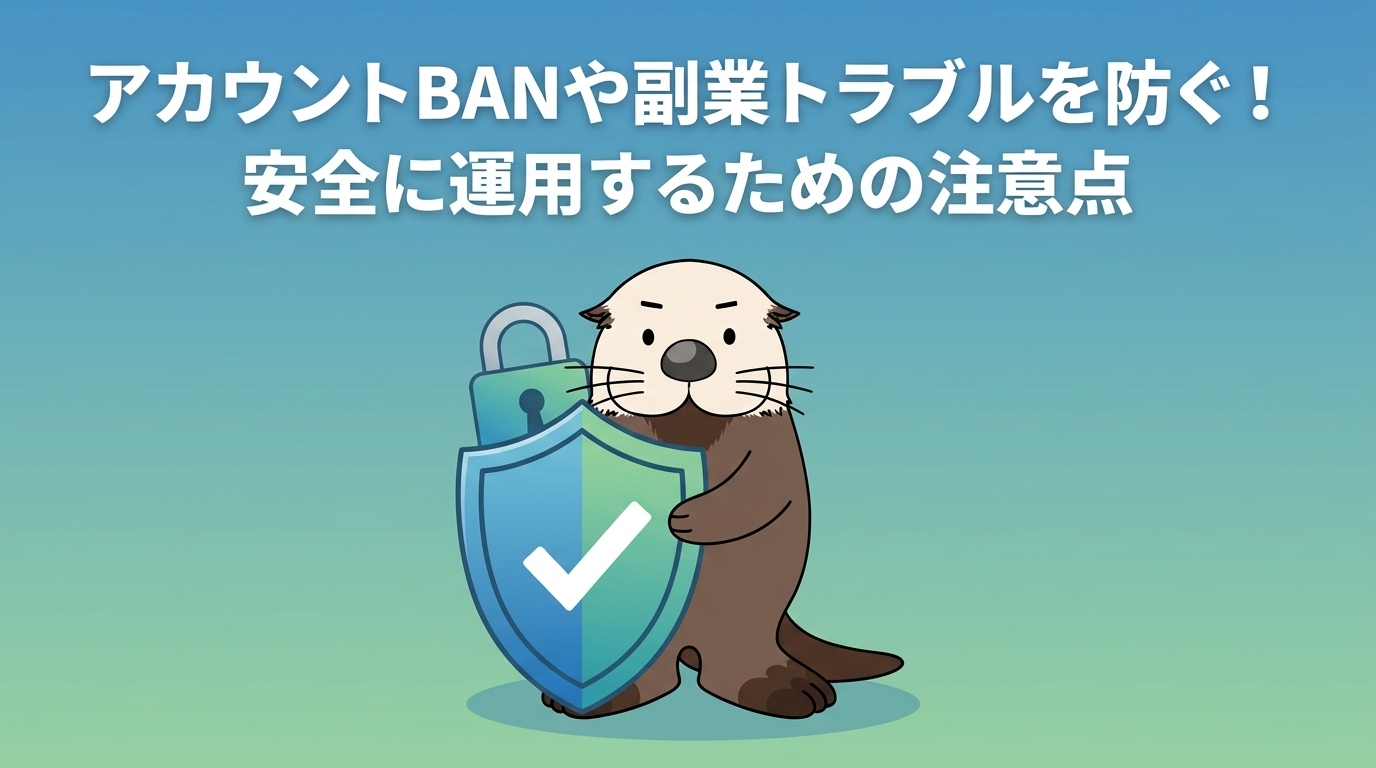 安全に運用するための注意点を示す見出し画像