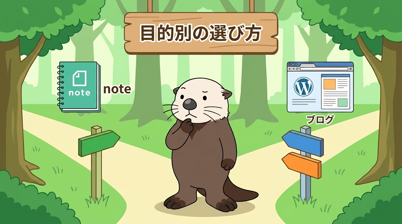目的別のnoteとブログの選び方