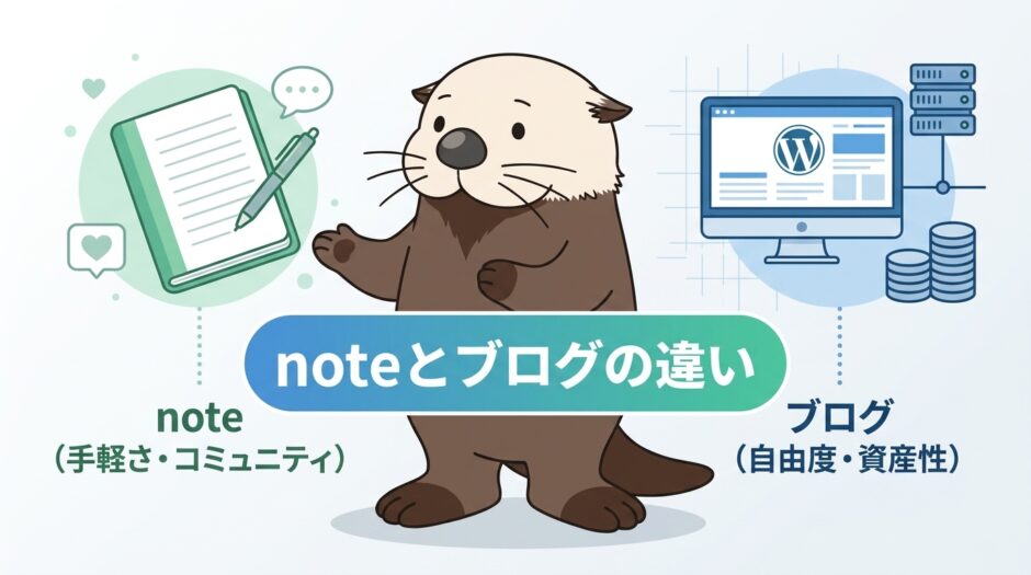noteとブログの違いと使い分けを比較