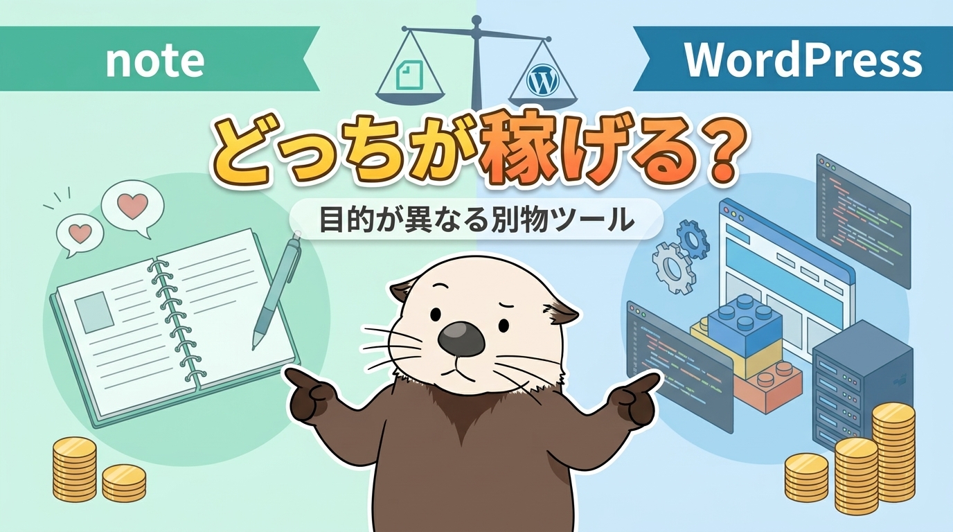 noteとブログはどっちが稼げるか