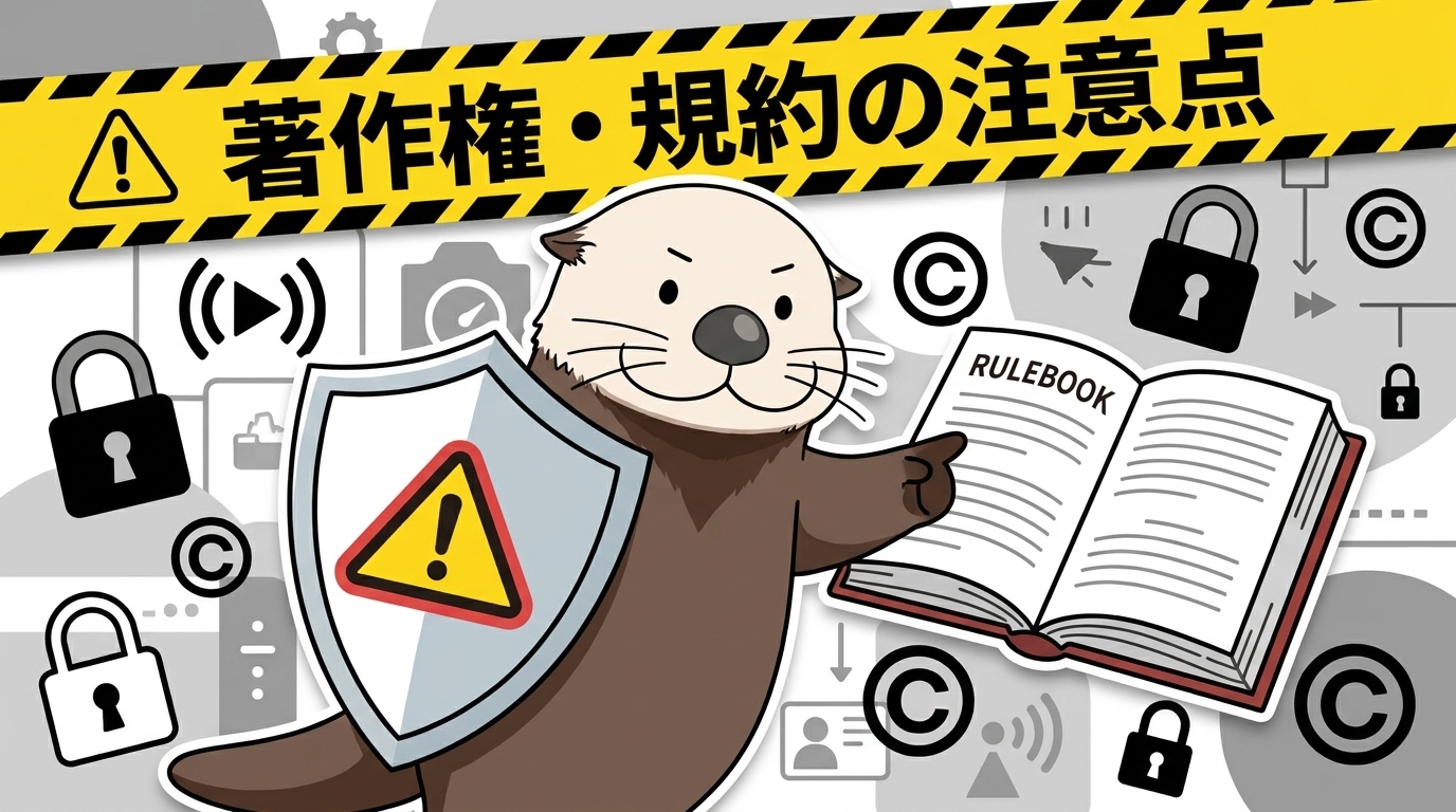 著作権・規約違反を避ける注意点