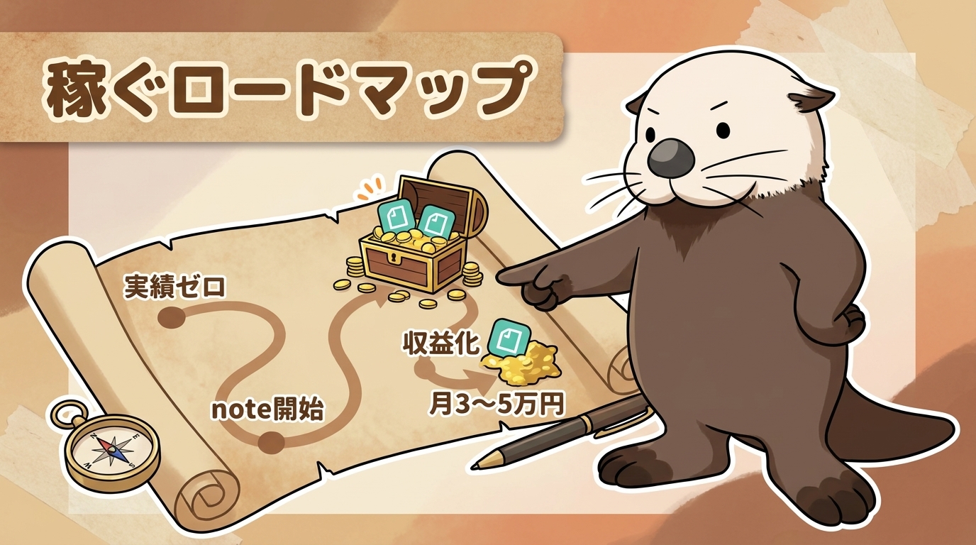 noteで月3〜5万円稼ぐロードマップ