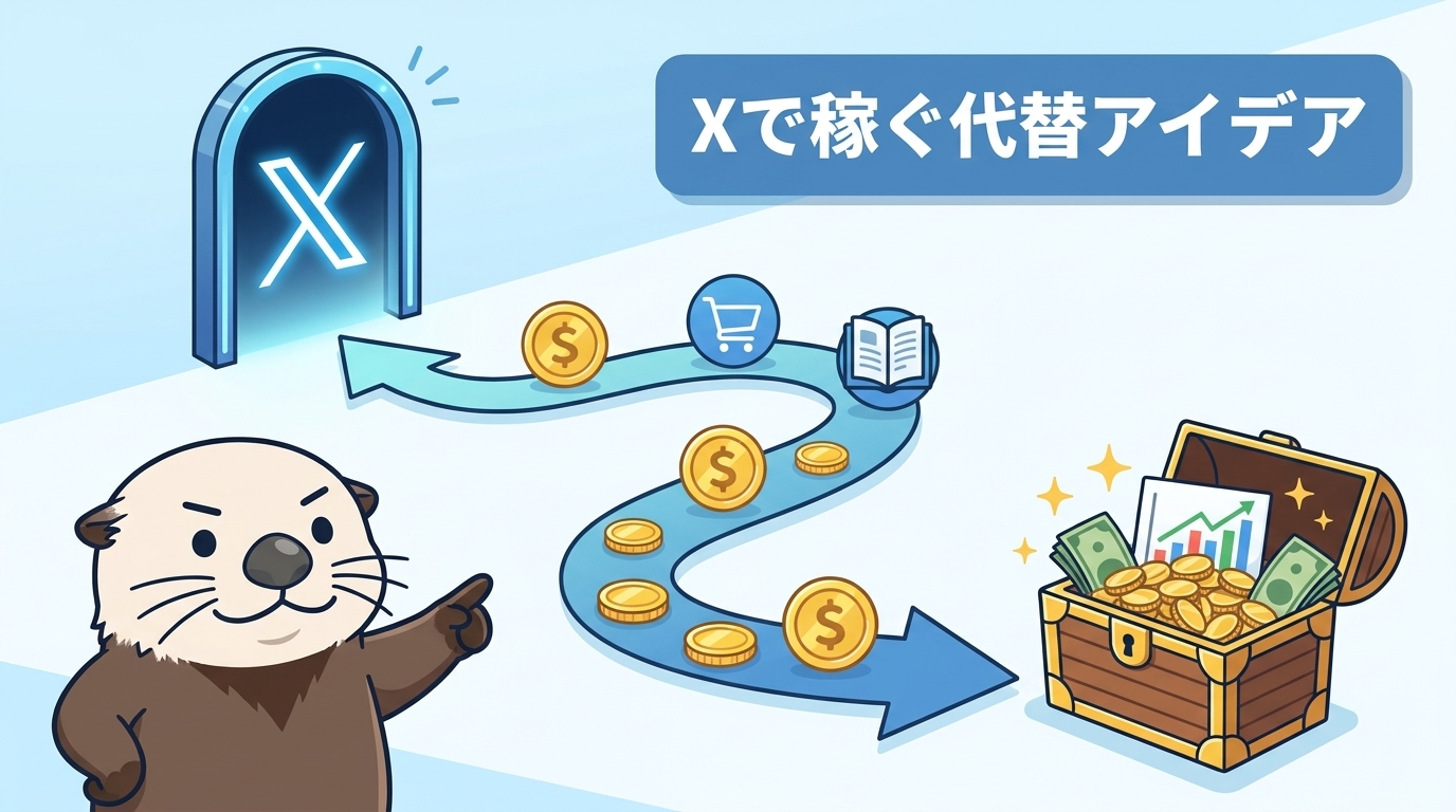 Xで稼ぐ代替アイデアの見出し画像
