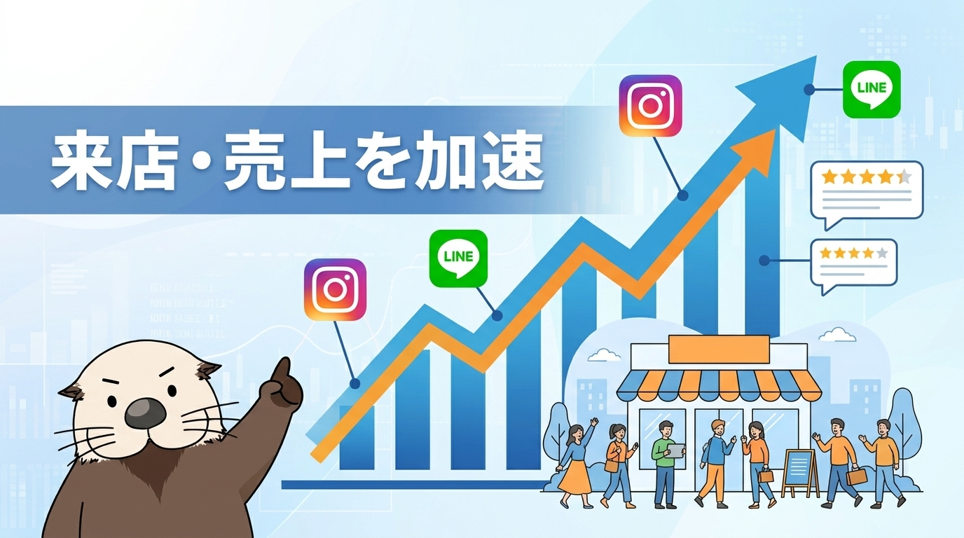 来店・売上アップを加速させる運用を表す見出し画像