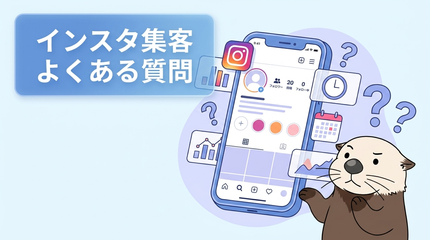 インスタ集客のよくある質問を表す見出し画像