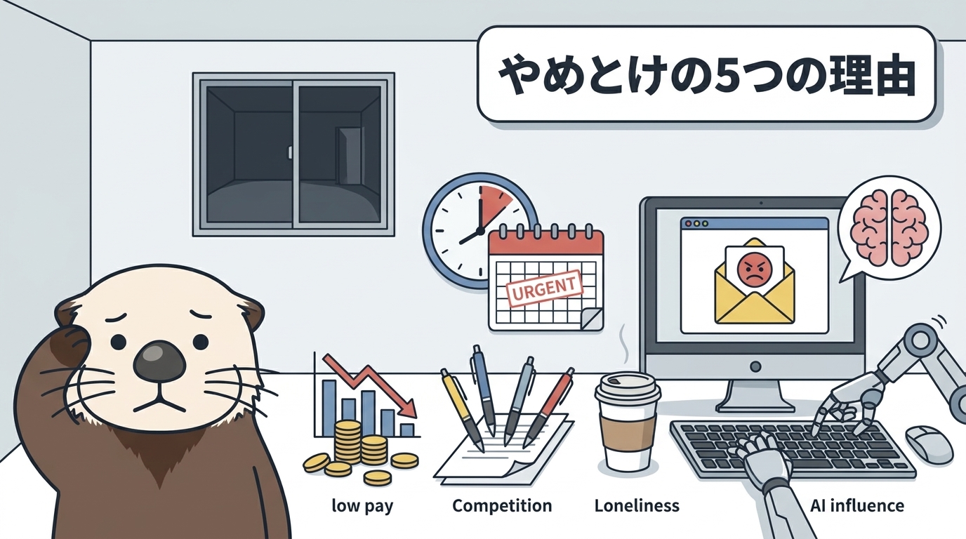 Webライターはやめとけと言われる5つのリアルな理由