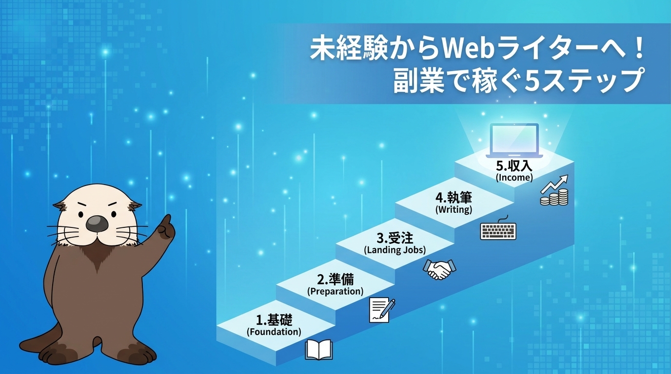 未経験からWebライターになる5ステップの見出し画像