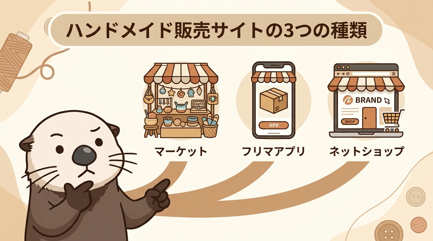 ハンドメイド販売サイトの3つの種類