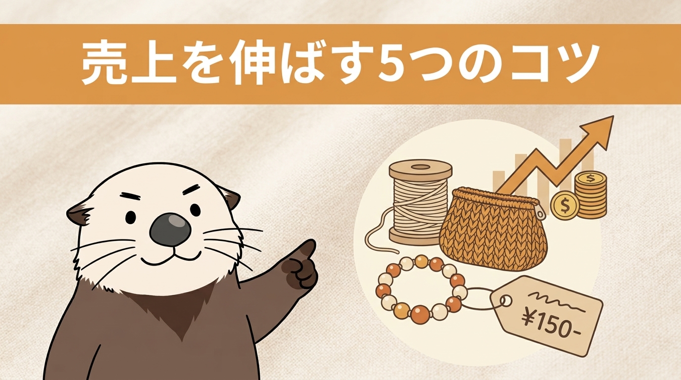 ハンドメイドの売上を伸ばすコツ