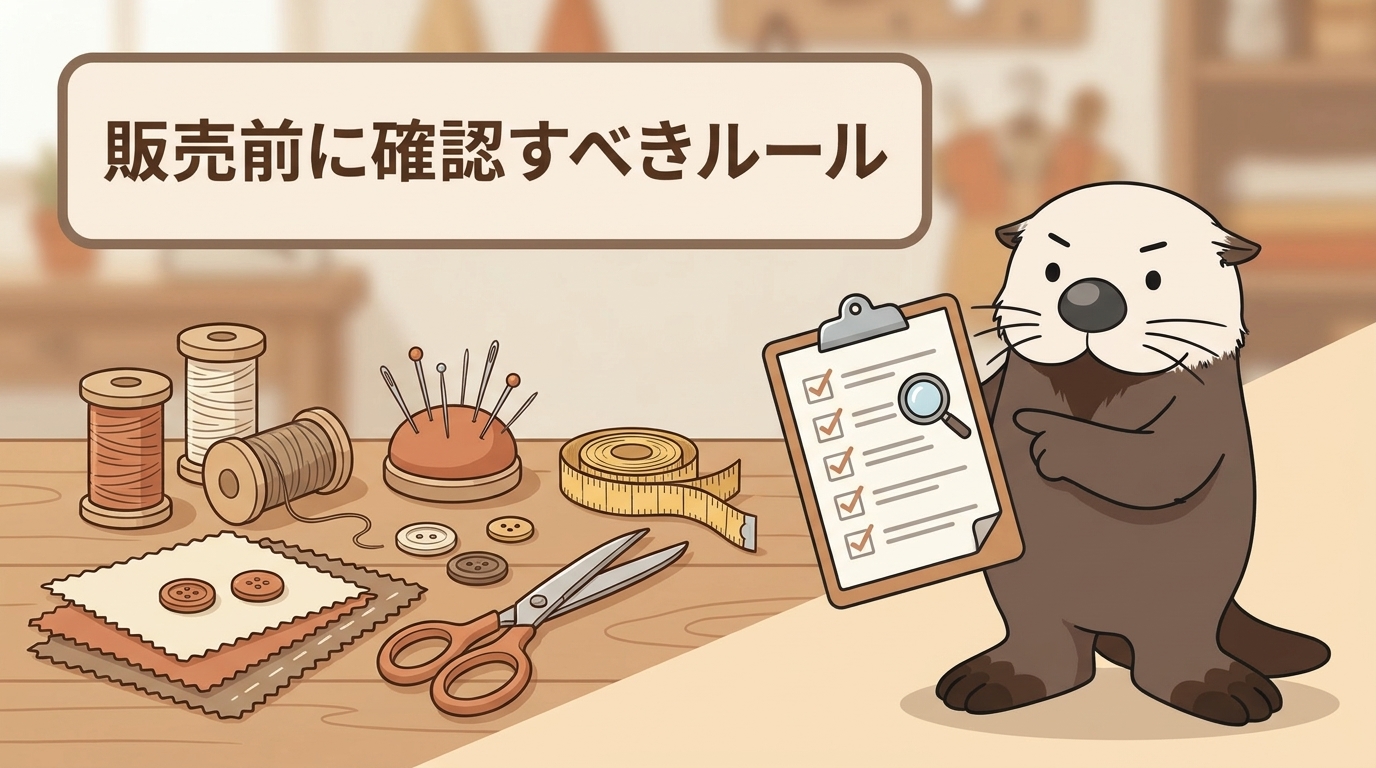 ハンドメイド販売前に確認すべきルール