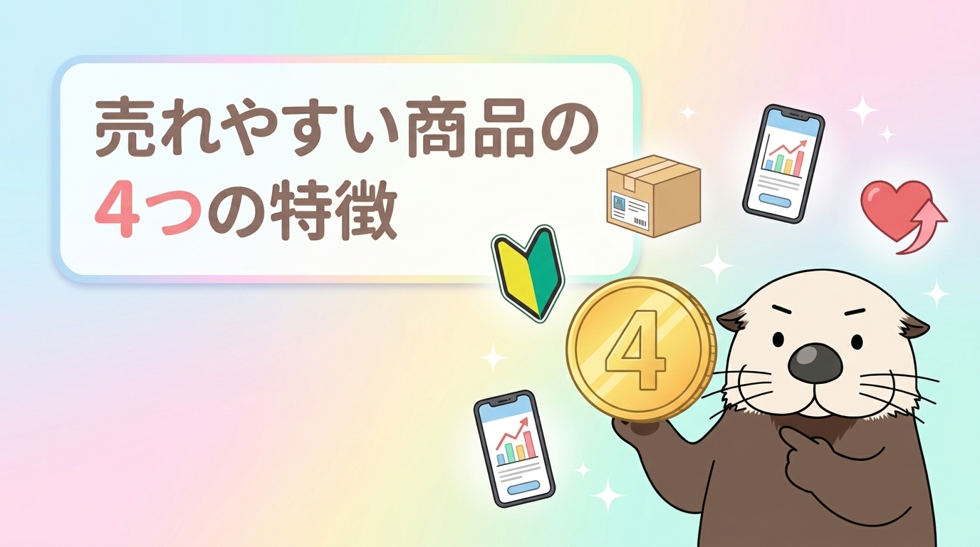 個人の初心者と相性がよい売れやすい商品の4つの特徴