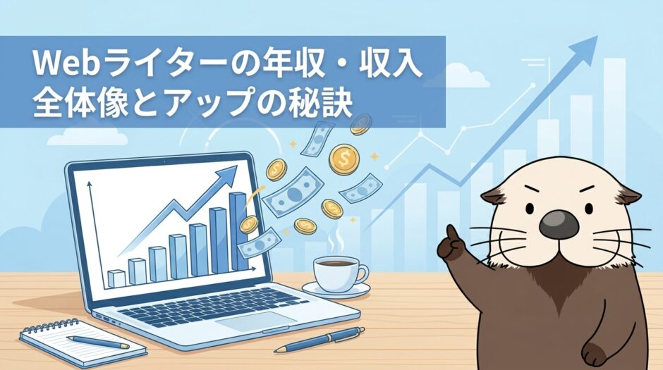 Webライターの年収・単価相場と収入を上げる方法のアイキャッチ画像