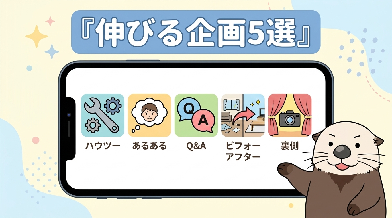YouTubeショートの伸びる人気企画アイデア5選
