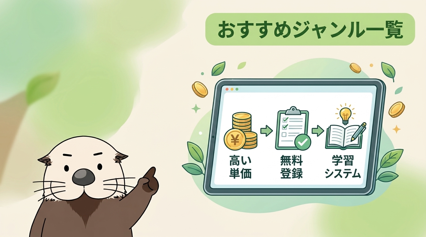 初心者におすすめのブログジャンル一覧を示す見出し画像