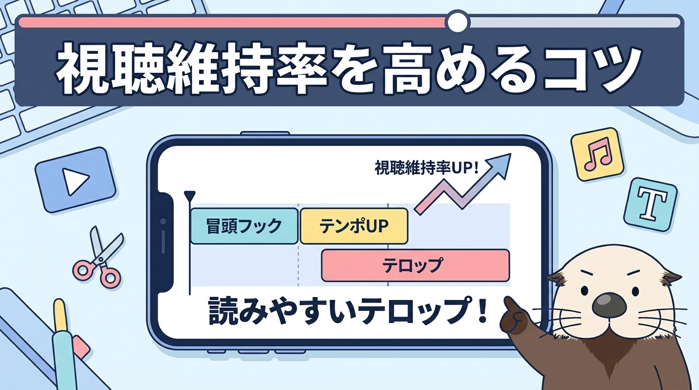 視聴維持率を高めるショート動画作成のコツ