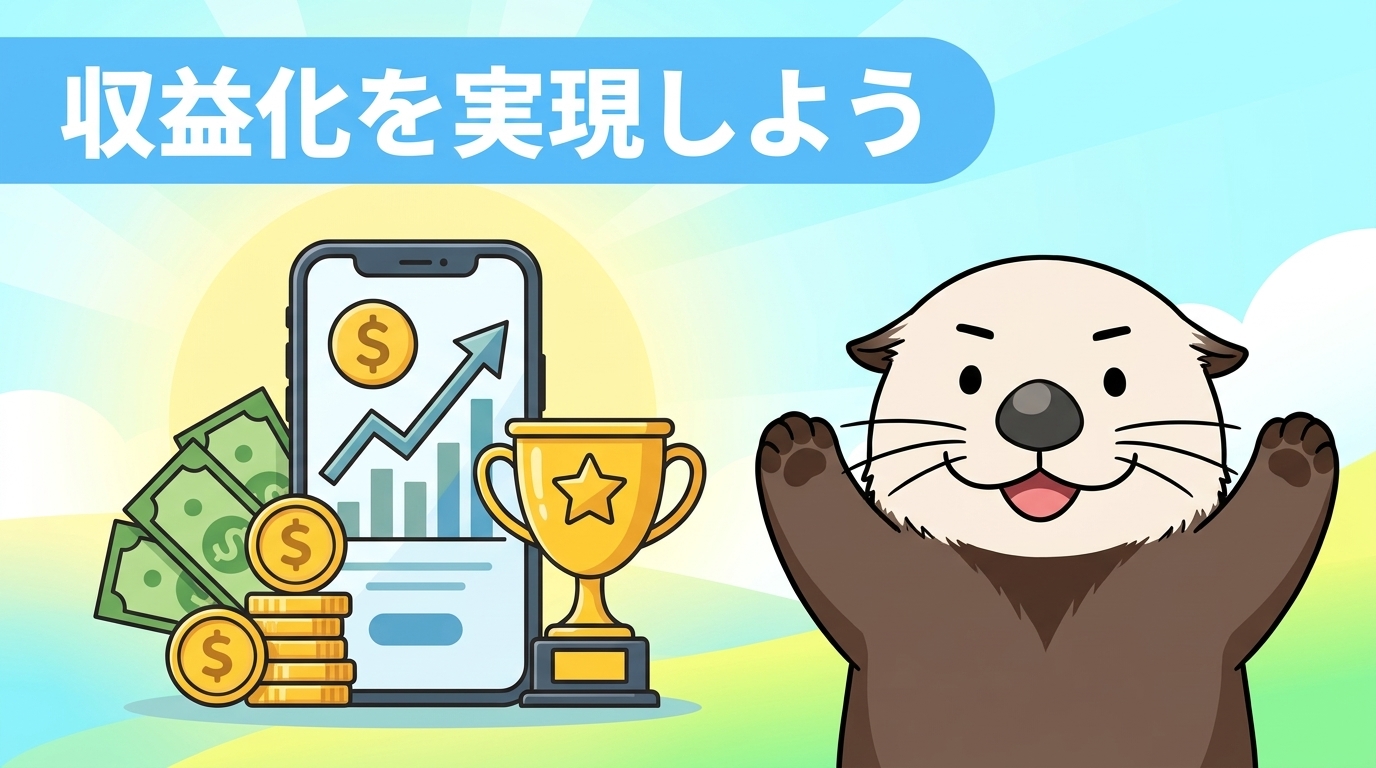 インスタ収益化のまとめを示すイラスト