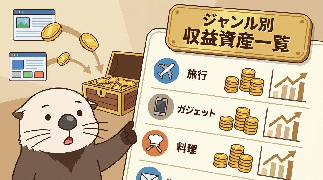 ジャンル別の収益資産一覧
