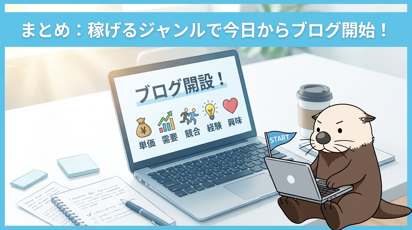 稼げるブログジャンルの決め方をまとめた見出し画像