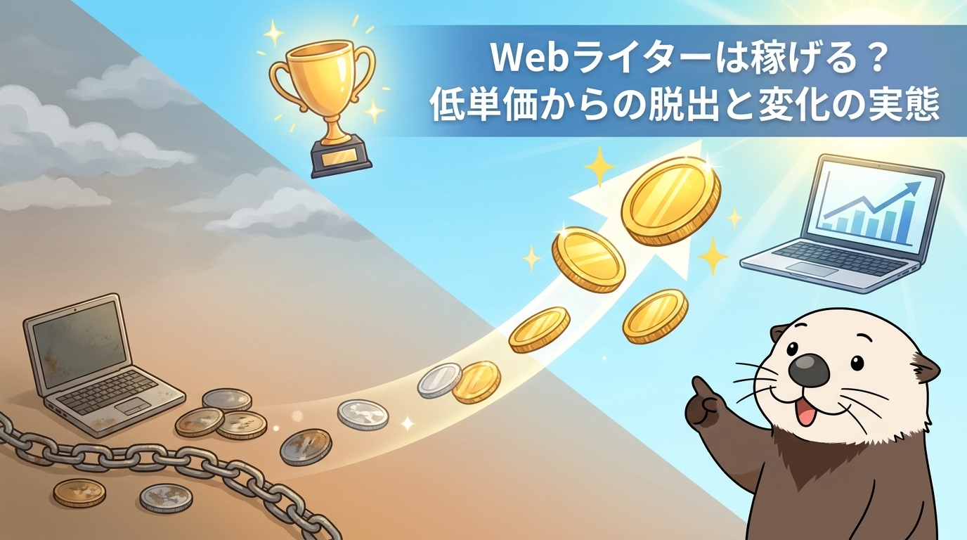 Webライターは儲からないのかという実態のイメージ