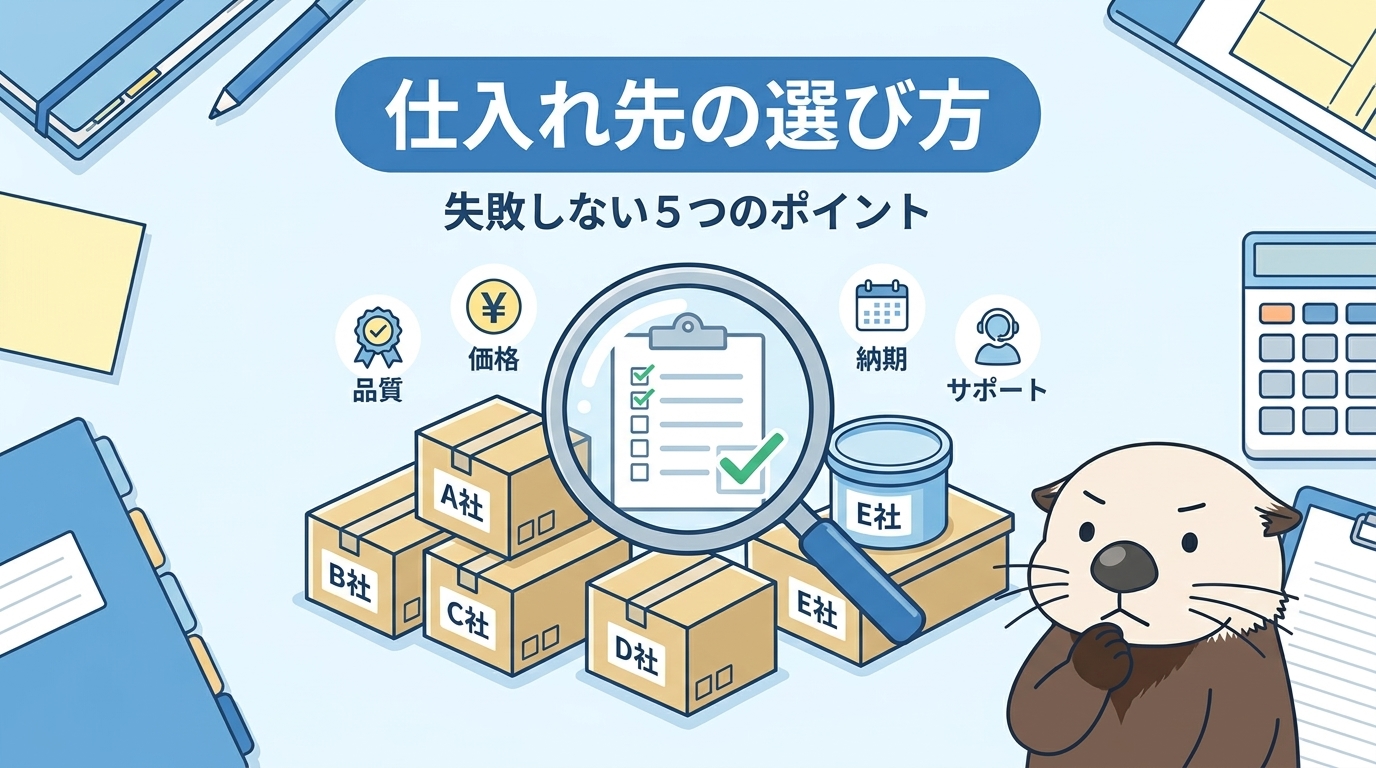 仕入れ先を選ぶ5つのポイント