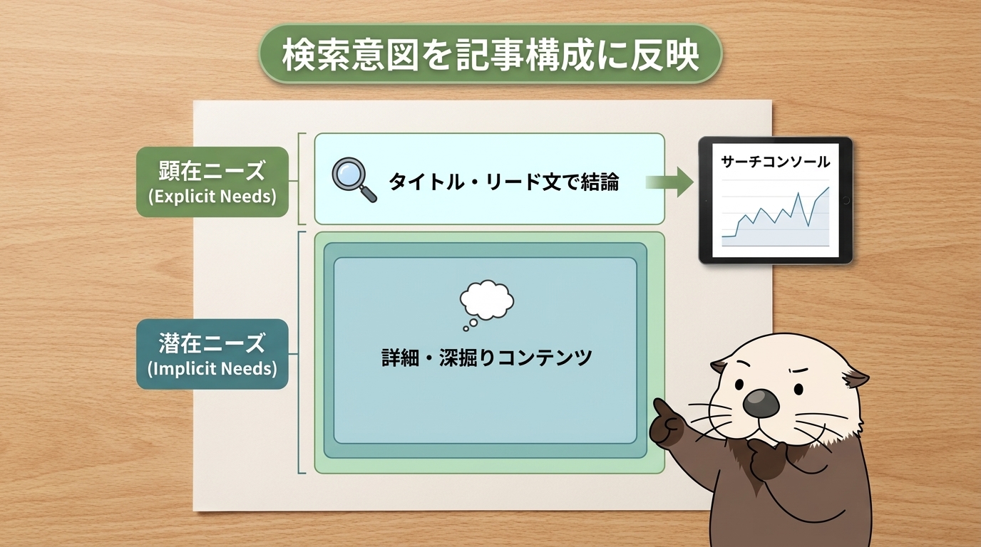 調べた検索意図を記事構成に反映する方法