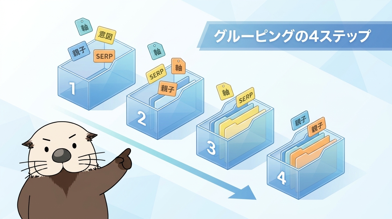 キーワードグルーピングのやり方4ステップ