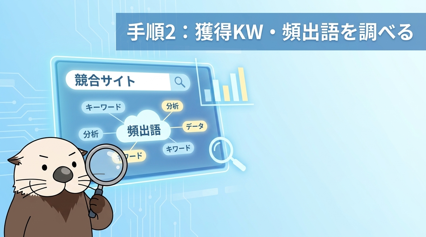 手順2：競合の獲得KW・頻出語を調べる
