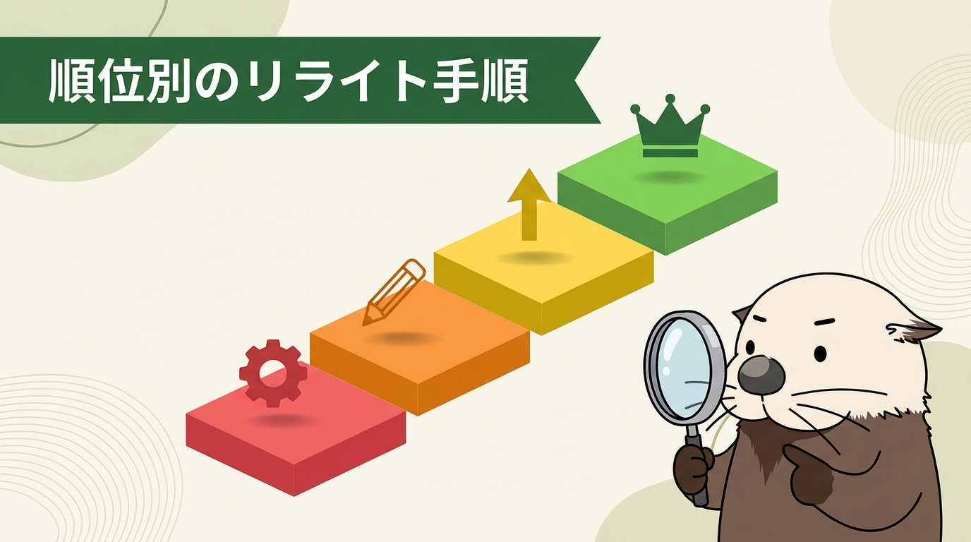 検索順位を上げるためのSEO施策とリライト手順