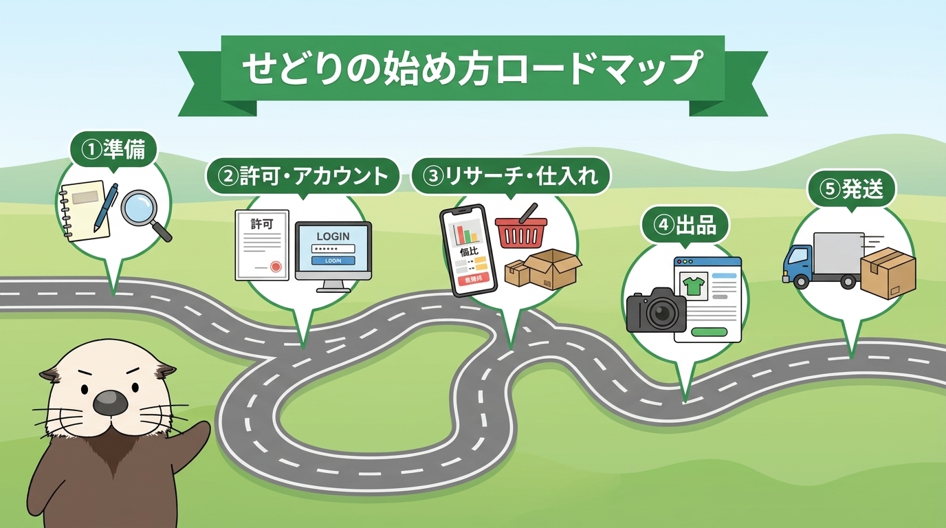 せどりの始め方と具体的な手順のロードマップ
