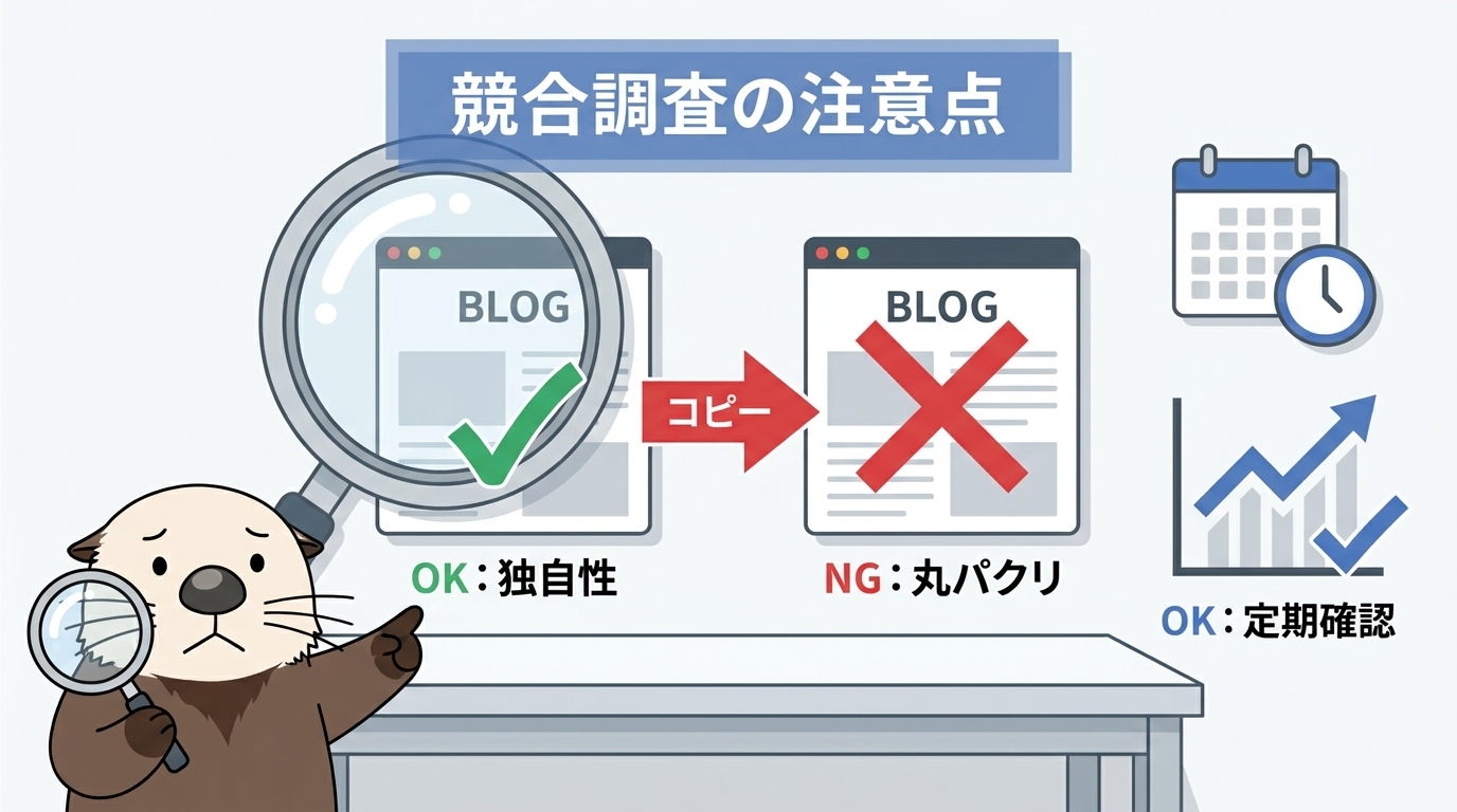 ブログの競合調査を行う際の注意点