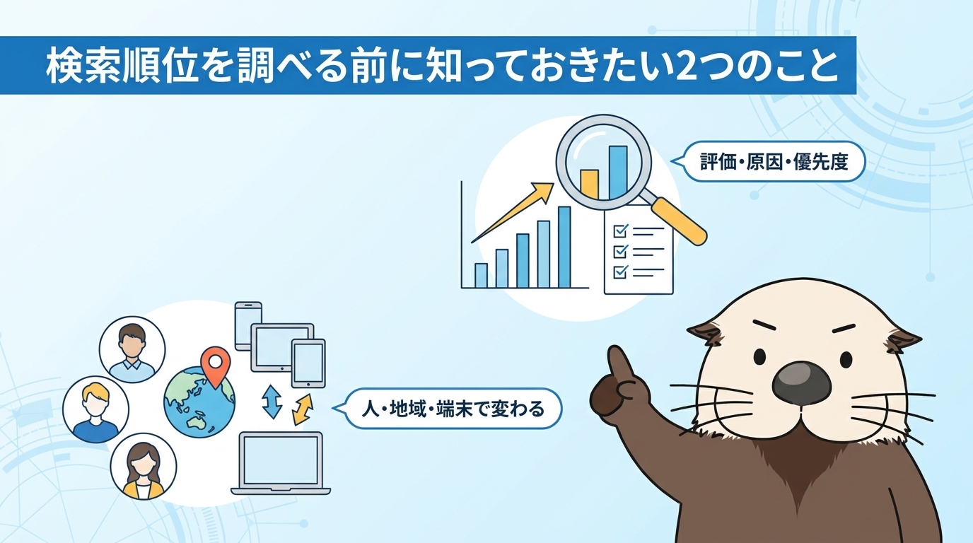 検索順位を調べる前に知っておきたい2つのこと