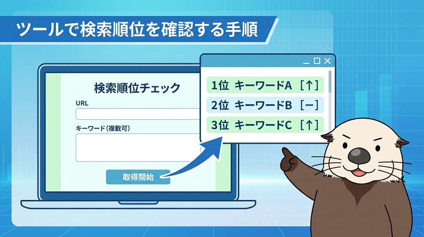 ツールで検索順位を確認する手順